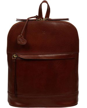NiNa Amora 'Antonia' Conker Leather Backpack - Brown