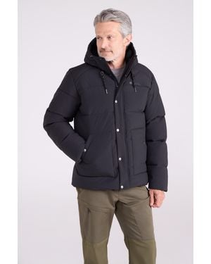 Mountain Warehouse 'Manta' Borg Lined Jacket Isotherm Water Resistant Padded Coat - Blue