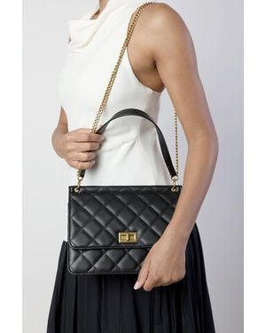 Where's That From Arisbeth Quilted Cross Body Shoulder Bag - Black