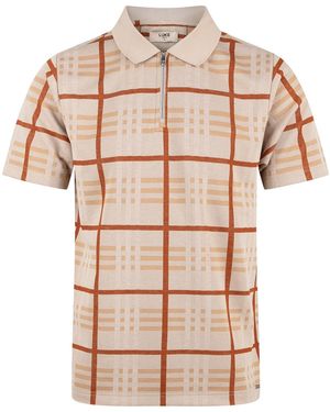 Luke 1977 Fort Check Zip Polo - Natural