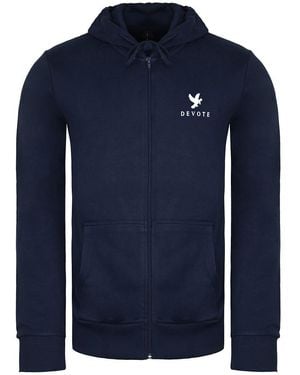 Devote London Pacey Track Jacket Cotton - Blue