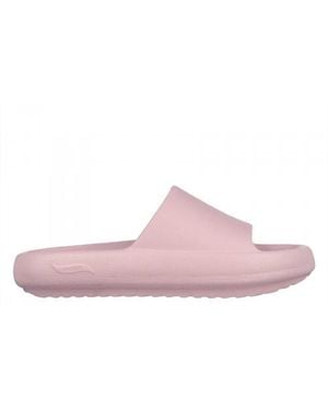 Skechers Ladies Single Strap Arch Fit Flat Sliders - Pink