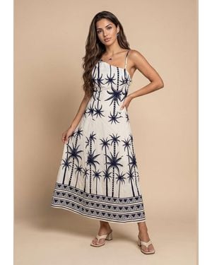 Urban Bliss Boarder Print Maxi Dress - Natural
