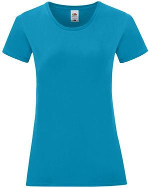 Fruit Of The Loom Ladies Iconic T-Shirt (Azure) - Blue