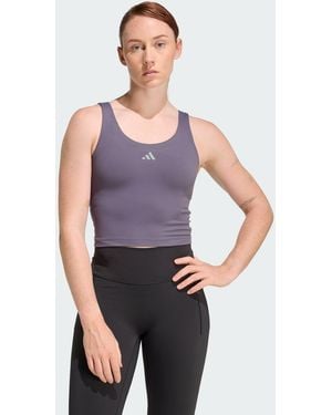 adidas 3 Stripes Studio All Me Light Support Tank - Purple