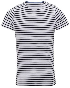 Asquith & Fox Mariniere Coastal Short Sleeve T-Shirt Cotton - Blue