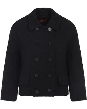 Gucci Wool Blend Blazer - Black