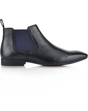 Silver Street London Carnaby Chelsea Boots Leather - Blue