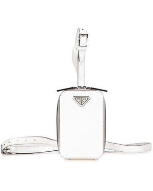 Prada Mini Leather Adjustable Bag - White