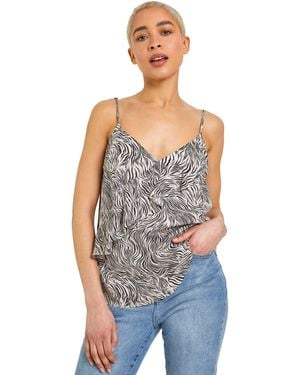 D.u.s.k Frill Detail Spot Print Cami Top - Blue