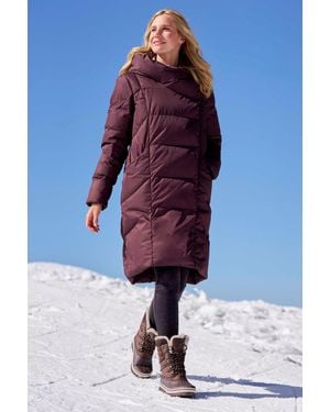 Mountain Warehouse Cosy Wrap Down Padded Jacket Water Resistant Warm Puffer Winter Coat - Blue