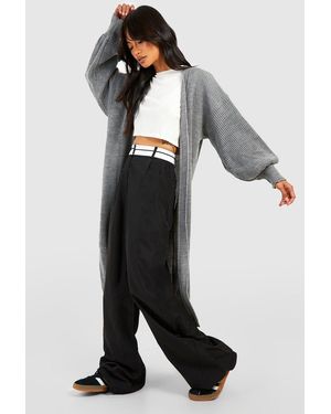 Boohoo Oversized Balloon Sleeve Cardigan - Metallic