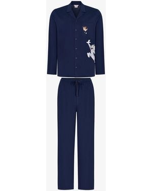 Penti Tom&Jerry Long Sleeve Shirt Trousers Pyjama Set - Blue
