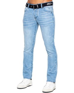 Enzo Denim Straight Fit Jeans - Blue