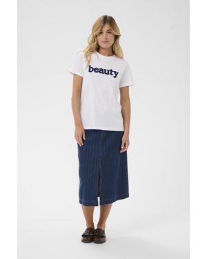 Saint Tropez T-Shirt Olenisz T-Shirt Regular Fit - Blauw