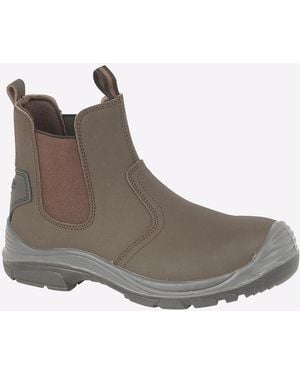 Grafters Goodwin Safety Boot Leather - Grey