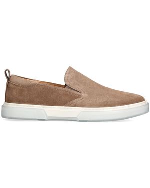 Steve Madden Leather Lansten Trainers - Brown