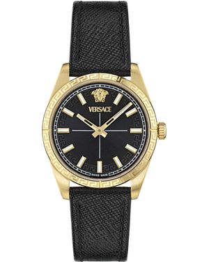 Versace Millenium Watch Ve0E00125 Leather - Black