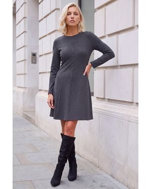Roman Petite Seam Detail Dress - Grey
