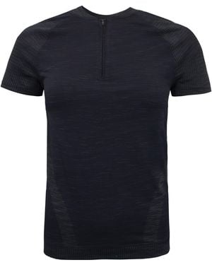 Under Armour Half Zip Seamless T-Shirt Training Top 1348738 001 - Black