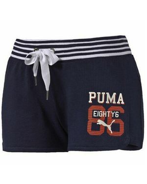 PUMA Style Athletic Stretch Waist Bottoms Shorts 836406 - Blue