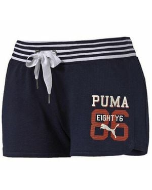 PUMA Style Athletic Stretch Waist Bottoms Shorts 836406 - Blue