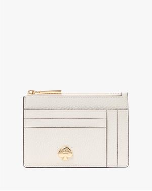 Kate Spade Kayla Pebbled Leather Large Slim Card Holder - Natural
