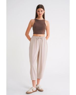 MixRay Salwar Fit Drawstring Trousers - Natural