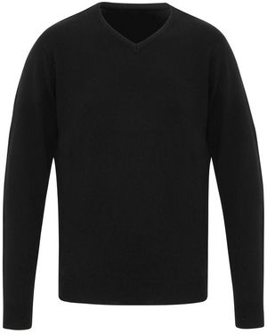 PREMIER Essential Acrylic V Neck Sweatshirt - Black