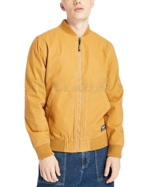Timberland Bomber Jackets Regular Fit Full Zip Travel Workwear - Yellow