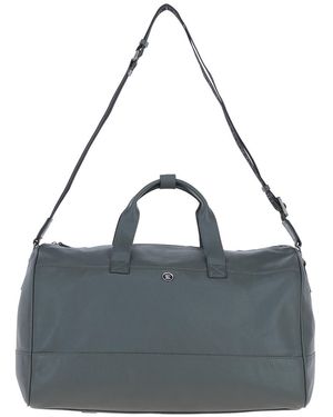 Brampton London 'Voyager' Real Leather Holdall - Blue