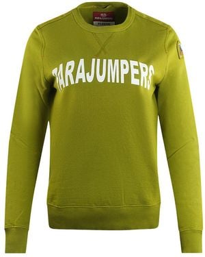 Parajumpers Bianca Large Brand Logo Jumper Material_Cotton - Green