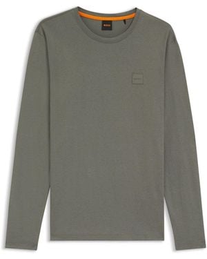BOSS Tacks Long Sleeve Top - Grey
