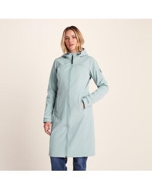 TOG24 Marina Extra Long Softshell Jacket Misty - Blue