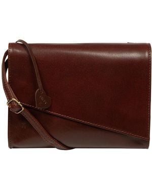 NiNa Amora 'Natalina' Conker Leather Cross Body Bag - Brown