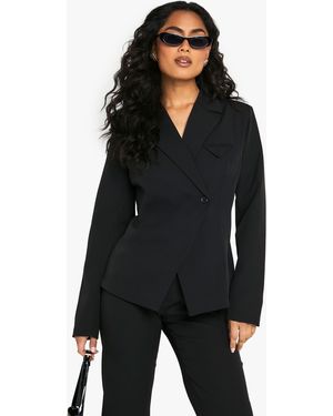 Boohoo Pocket Detail Structured Blazer - Black