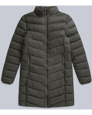 Mountain Warehouse 'Frankie' Padded Jacket With Zipped Pockets Water Resistant Coat Polyamide - Grey