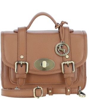 Ashwood Leather Stylish Real Medium Satchel Bag - Brown