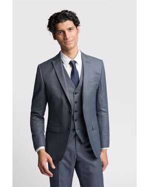 Ted Baker Single Breasted Long Sleeve Two Button Slim Fit Suit Jacket - Blue