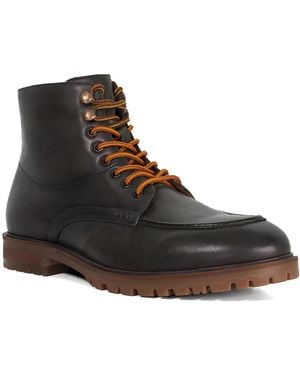Dune Collson Burnished Leather Lace-Up Ankle Boots - Brown