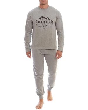 Kisses&Love Klp4 Long Sleeve Winter Pyjamas - Grey
