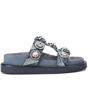 Kurt Geiger Denim Orson Crystal Sandal Sandals - Blue