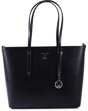 Versace 19.69 Abbigliamento Sportivo Saffiano Leather Top Handle Bag - Black