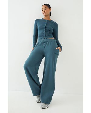 DSGN Studio Embroidery Henley Jogger - Blue