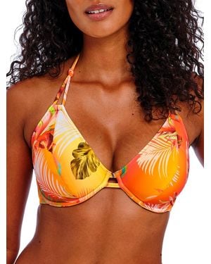 Freya Miami Sunset Halterneck Bikini Top - Orange