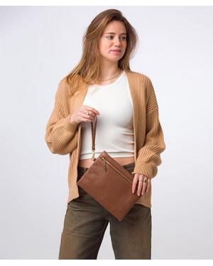 Pure Luxuries 'Arlesey' Leather Clutch Bag - Brown