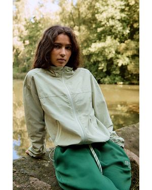 DSGN Studio Sport Nylon Funnel Neck Zip Through Jacket - Green