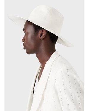 Emporio Armani Accessories Straw Hat - White