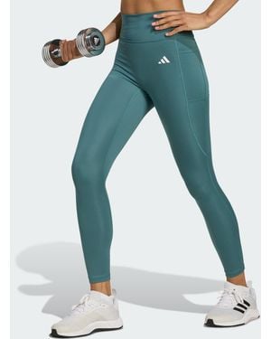 adidas Originals Optimé Essentials No Front Rise Seam 7/8 Leggings - Blue