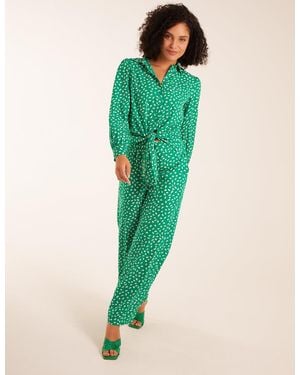 Blue Vanilla Vanilla Polka Dot Oversized Shirt & Trouser Set - Green